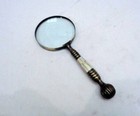 Magnifying Glass New Antique Vintage Style Brass   Mother Of Pearl Magnifiergift