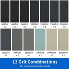 Senmaitools Ultra Sandpaper Set  400-3000 5000 7000 10000 20000 9  3 6  Black 