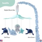 Musical Baby Crib Mobile - Light   Dark Blue  12 Lullabies  Nautical Decor