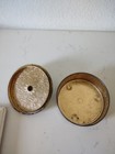 Vintage Embossed Floral Decorative Round Tin Made In Holland Beautiful