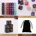 48pcs Mtg Counter Dice Set 12mm 0 47inch 6-sided  1 -1 Tokens Dice With Drawstr