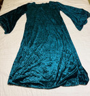 Medieval Renaissance Costume Dress Women Green Purple  Velvet 2xl