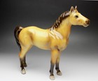 10  Long Brown Horse Porcelain Figurine Bay Stallion Large Size Statue Japan New