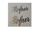 Hofner Vintage Guitar Headstock Waterslide Decals Gold Metallic 2 Per Order H1