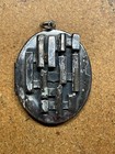 Rare  Vintage Brutalist Abstract Art Pendant Photo Locket Tin Silver Unique