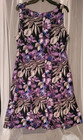 Danny   Nicole Womens Size 18 Purple Floral Fit   Flare Sleeveless Dress