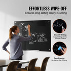 Magnetic Glass Whiteboard Dry-erase Board 36 x24  Wall-mounted Black