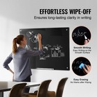 Uimoso Magnetic Glass Whiteboard Dry-erase Board 36 x24  Wall-mounted Black