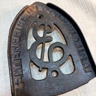 Antique Enterprise Mfg Co Philadelphia Usa Cast Sad Iron Trivet E Logo Black