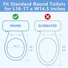 Travel Toilet Seat Risers For Seniors  Padded Elevated Toilet Seat With Handles 