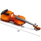4 4 Acoustic Matte Tiger Stripe Violin Set Includes Tuner  Shoulder Rest  Bow