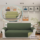 Reversible Sofa Covers Couch Cover Furniture Protector For Dogs Elastic Straps W