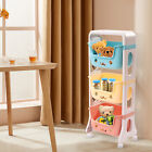 3-tier Rolling Cart Stand Plastic Rack Move Shelf Kids Toy Storage Organizer New