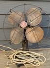 Antique Emerson Junior Oscillating 11    Electric Fan Red Badge Cloverleaf Base