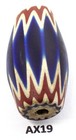 Beautiful Oval Venetian Antique Chevron Trade Bead African Ax19 Bg 77  Italian