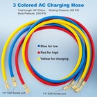 Ac Manifold Gauge Hose Kit 3 Pieces Refrigerant Charging R134a R12 R22 Hvac