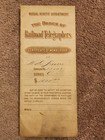 1918 Wwi Order Of Railroad Telegraphers Certificate - Prr Dennison Ohio