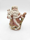Fitz   Floyd Snowy Woods Santa Christmas Tree Salt And Pepper Shakers
