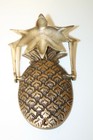 Antique Vintage Style Brass Pineapple Door Knocker Colonial Early American