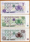 Set Albania  1-10-50 Lek Valute  Nd  1992   P-48a-49a-50b Aunc-unc
