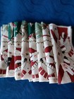 Set Of 8 Christmas Napkins 100  Cotton New With Stickers But Vintage