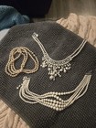3pc Pearl Jewelry  Lot Necklace  Real And Faux All Vintage