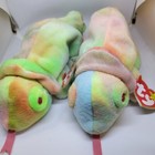 Neon Rainbow Chameleon Lizard Mwmt Mint 1997 Ty Beanie Baby Plush