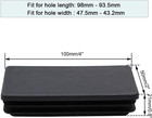 4pcs 2x4 Inch Black Rectangle Plastic Plug End Cap