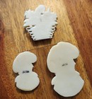 Vintage Celluloid Cameo Cabochon Lot Made In Japan Victorian Lady   Flower Baske