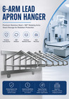 X-ray Lead Apron Hanger 6 Arm Wall Mount Stainless Steel 180   Rotating Rack
