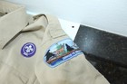 Vintage Boy Scouts Of America Shirt   Sash With Patches Ss Khaki Adult Large