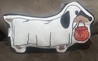 Hallows Eve Viral Halloween Dachshund 18    Ghost Decorative Throw Pillow Nwt