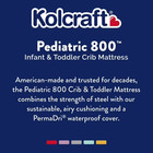Kolcraft Pediatric 800 Extra Firm Baby Crib   Toddler Mattress  80 Coil  Gray