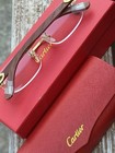Cartier Paris 140 Rimless Gold Metal Eyeglass Frames W  Case   Box