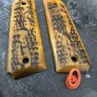 1911 Grips Pistol Grips Full Size 38   45 Commander Genuine Zebra Bone