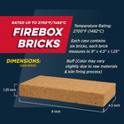 4 5 In  X 9 In  X 1 25 In  Fire Brick  6 Per Box 