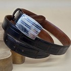 Polo Ralph Lauren Sterling Buckle Genuine American Alligator Italy Made Belt 36