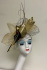 Easter Hat Ascot Kentucky Derby Two-tone Metallic Mesh Fascinator Headband