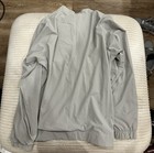 Nike Men s Gray Full-zip Windbreaker Jacket Xl Polyester Stand-up Collar Logo