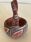 Early Isleta Pueblo Pottery Basket Circa 1910  4  X 2 5 