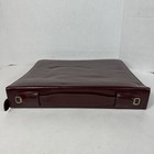 Day Timer Burgundy Leather 7 Ring Binder Planner Desk Organizer Handle Usa Made