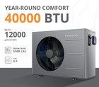 Electric Heat Pump Pool Heater 40000btu For Inground Above Ground Pool 12000 Gal