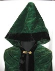 Antique 1900-1920 Italy Women s Green Velvet Hooded Dress Green Mantle Cloak
