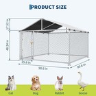 Large Heavy Duty Galvanized Steel Dog Kennel With Roof For Yard Outdoor Playpen