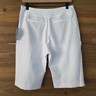 New Tail White Label Womens Golf Shorts Upf 50 White Size 10 Flat Front Pockets