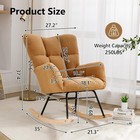 Nursery Rocking Chair Teddy Upholstered Glider Rocker Rocking Accent Chair
