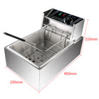 1750w Commercial Electric Deep Fryer Restaurant Stainless Steel 6 3qt 6l New 