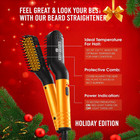 Beard Straightener Grooming Kit For Men  Beard Growth Kit  Wash  Brush   Comb  U