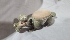 Vintage Signed Florenza Poodle Pin Cushion Double Nodder Bobblehead Pink Eyes