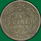 1876-s Seated Liberty Dime Almost Uncirculated Au Coin  41666